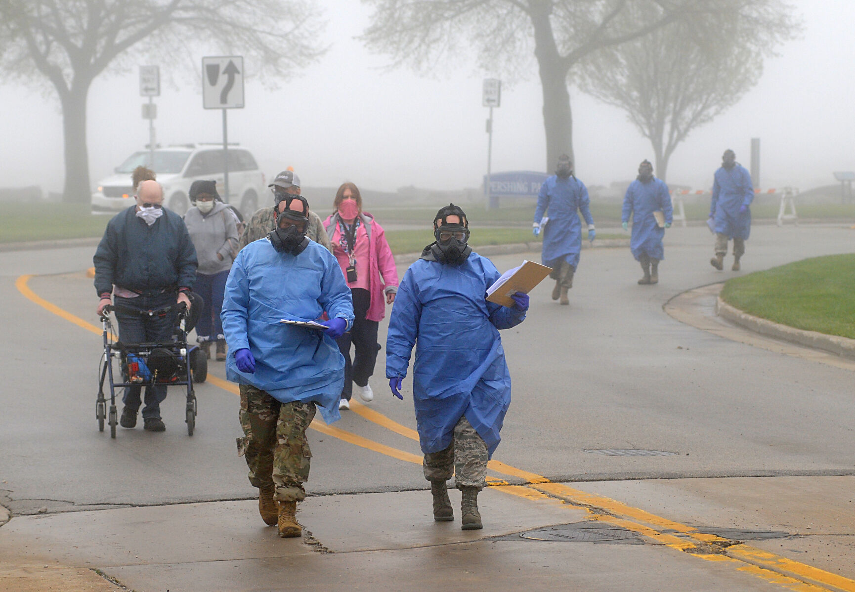 Walking to the testing site